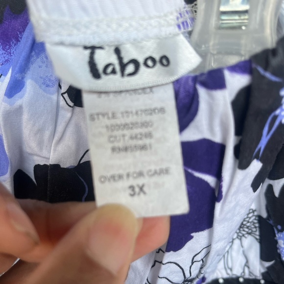 EUC Beautiful Spring Floral Polka Dot Spaghetti Strap Flower Dress Size 3X Plus - Picture 3 of 3